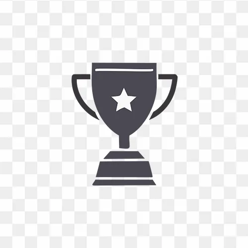 Trophy icon black color free transparent png