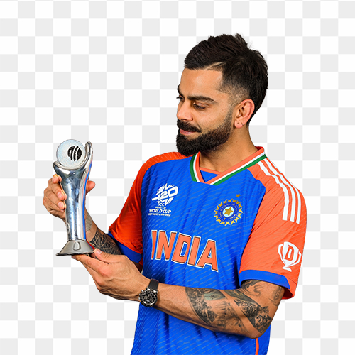Virat kohli with trophy png photo