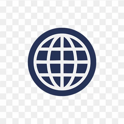 Website icon blue color free PNG image