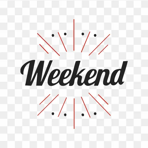 Weekend Text Design Free PNG Images