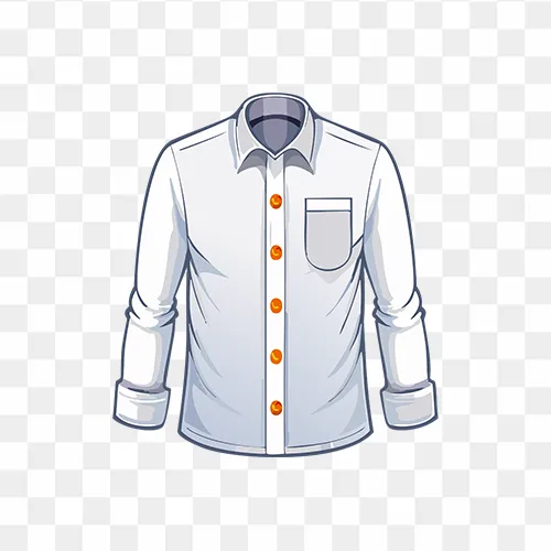 White shirt with buttons on top free PNG Images