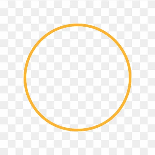 Simple yellow circle PNG transparent background