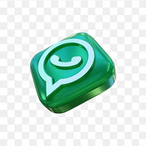 3D WhatsApp logo transparent background PNG