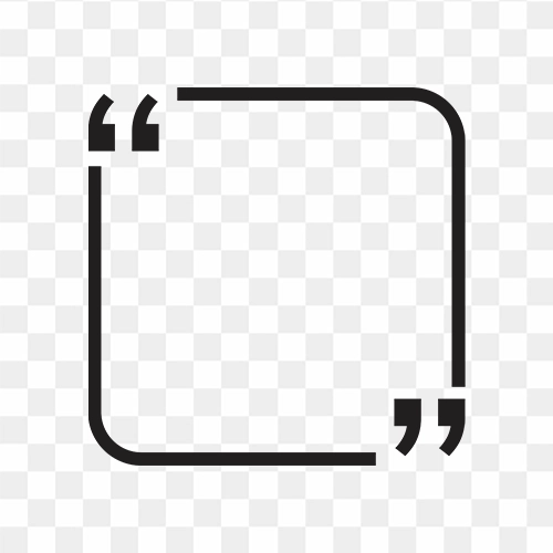 Black Quote Frame Illustration Png
