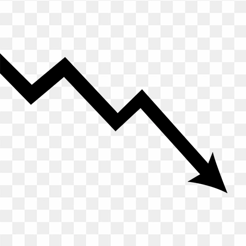 Decrease arrow png with transparent background