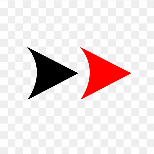 Red and black arrow free stock png