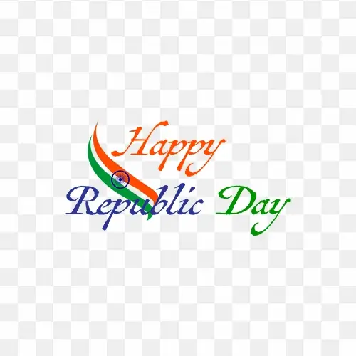 Transparent India Republic Day Logo Font Flag For Happy - Republic Day 26  January, HD Png Download - vhv