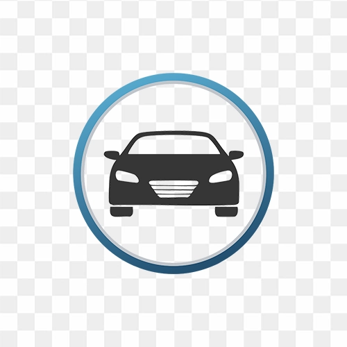 Black Car Icon with circle Shape Free PNG Images