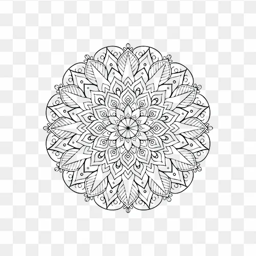 Black Mandala Circular Pattern Design Free Transparent PNG Images