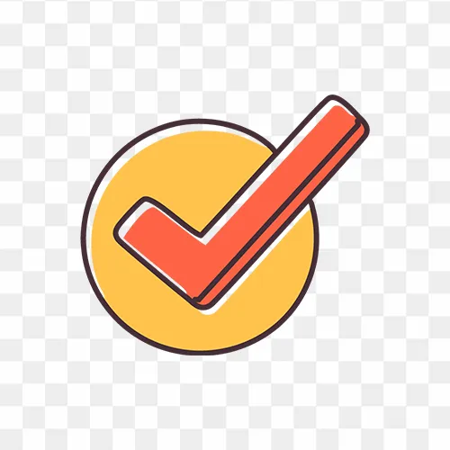 Green check mark verification icon transparent background PNG