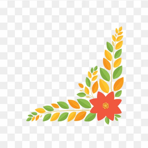 Colorful corner design PNG image with transparent background free download