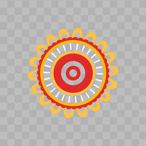 Colourful Rangoli Design Free PNG