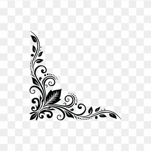 Decorative corner design PNG transparent free download