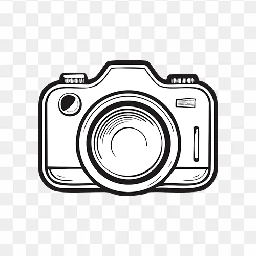 Creative photography camera logo black transparent PNG