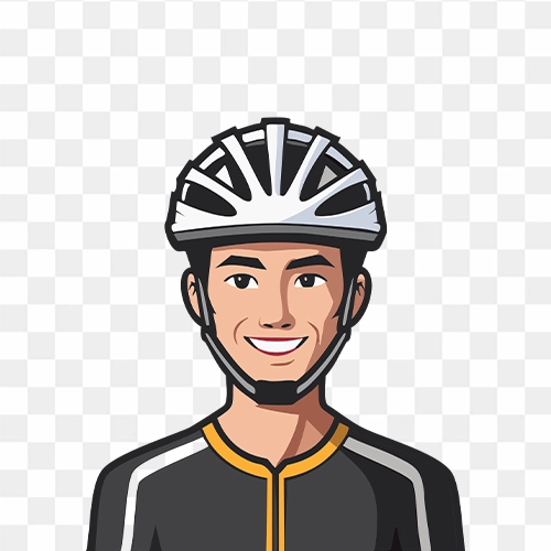 Cyclist face illustration Transparent PNG Image free
