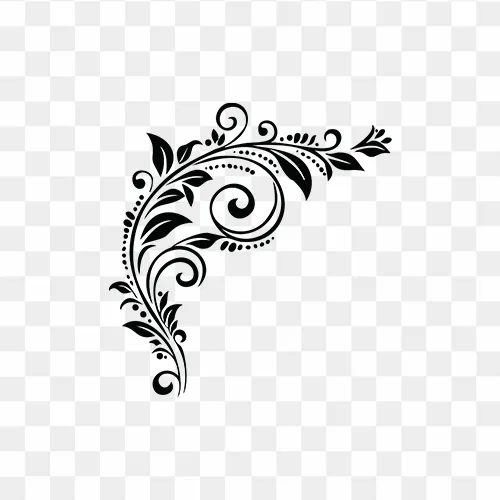 Free transparent corner design PNG for frames and borders
