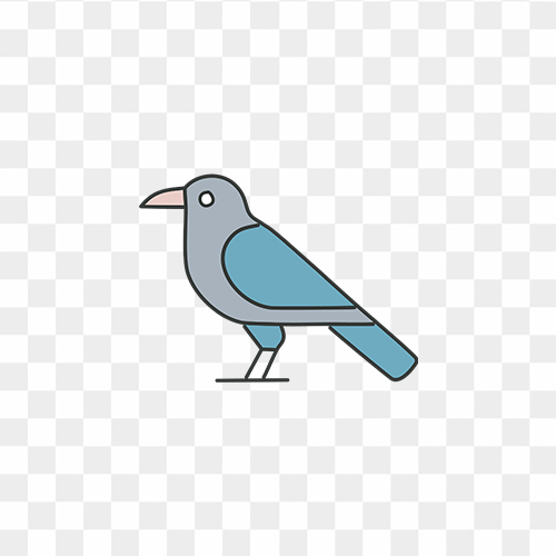 Download Crow icon lineal colour transparent PNG images