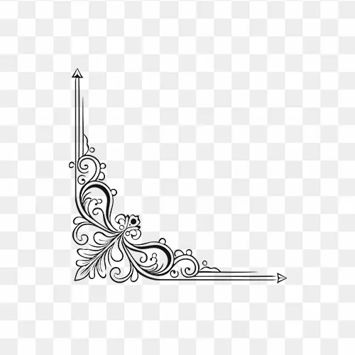 Elegant transparent corner PNG design free