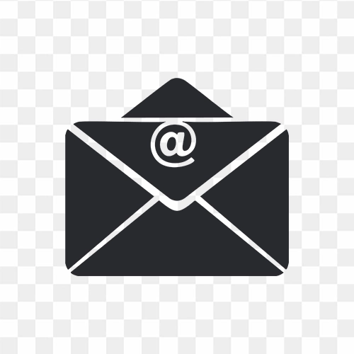 Email icon black colour free PNG images