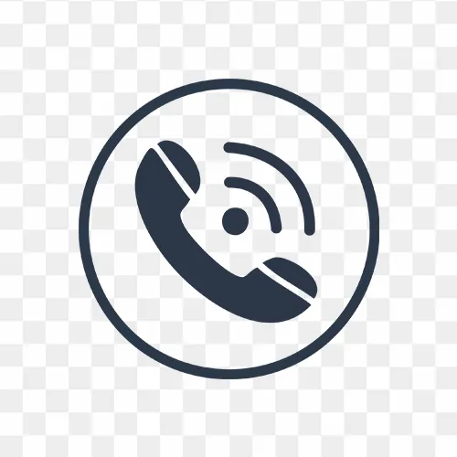 Free call interface vector icon showing ringing handset