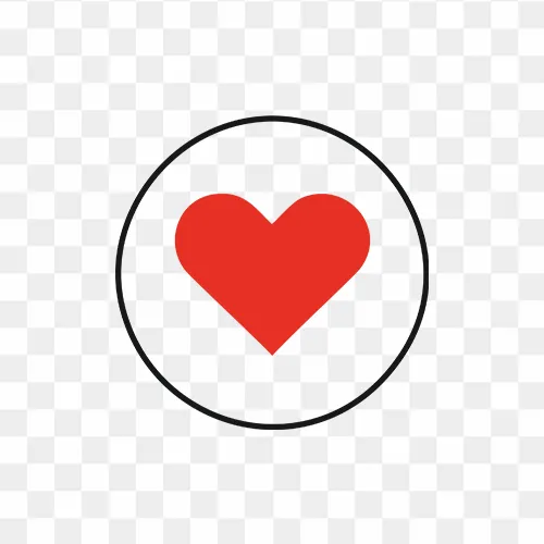 Red heart like PNG free icon