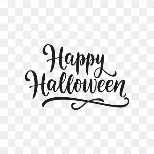 Free Spooky Halloween Calligraphy PNG, creepy, elegant