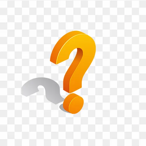 Question mark icon with gradient effect in PNG format