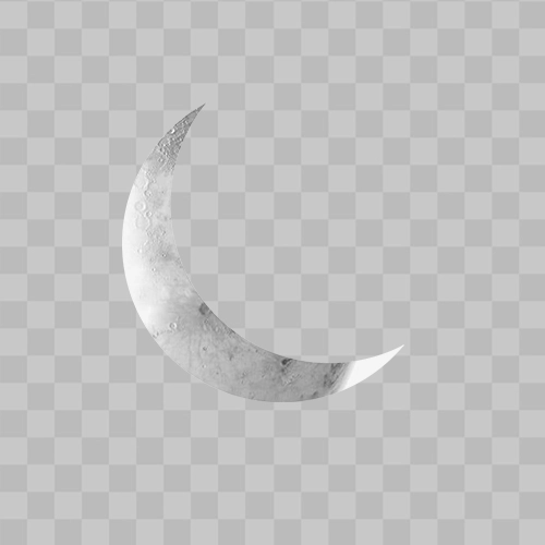 Half moon with texture free transparent png