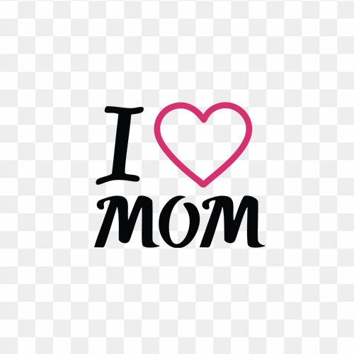 Happy Mothers Day Love Mom Font Free Transparent PNG