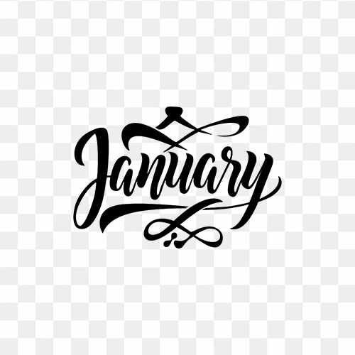 January text font png free download