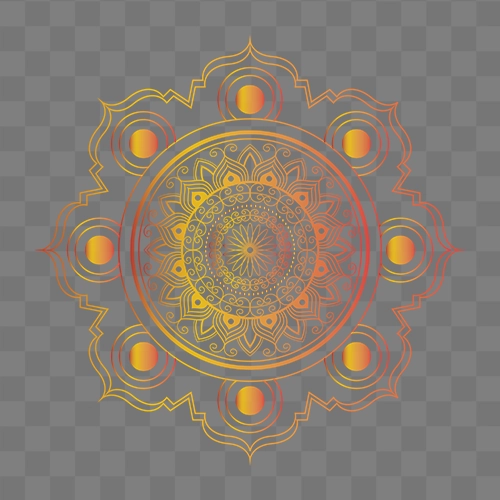 Mandala PNG Image with Gradient Effect