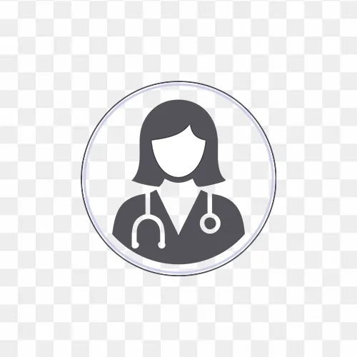 Medical doctor flat icon with stethoscope free PNG images
