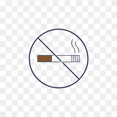No smoking sign icon in flat style free png download