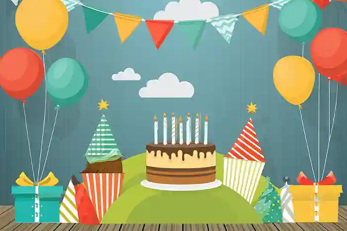 Party cake birthday candles background free download