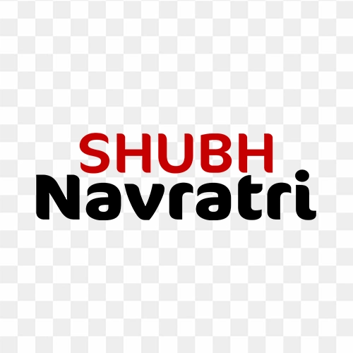 Shubh Navratri Free Transparent PNG Text