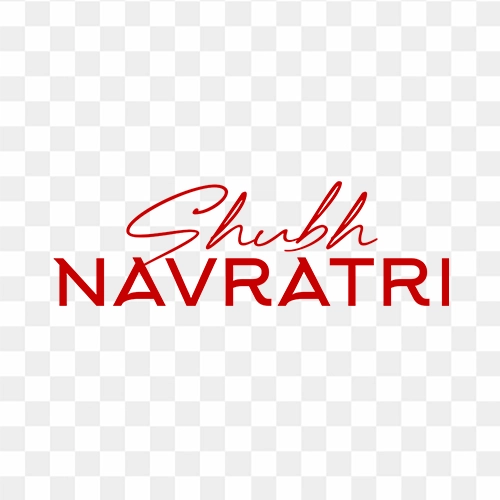 Shubh Navratri Red Colour Png Transparent Text