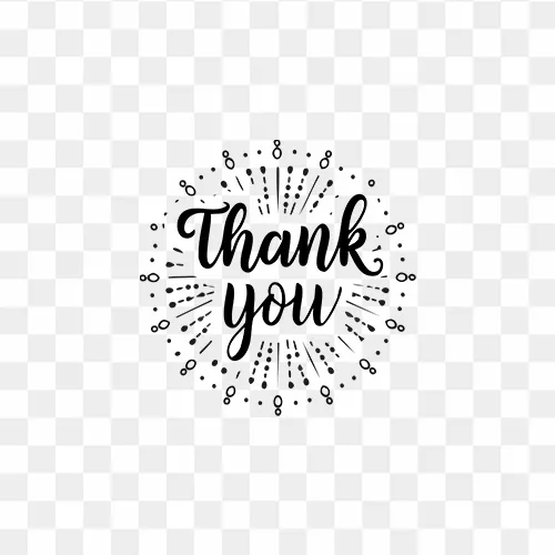 Stylish thank you text PNG free transparent image