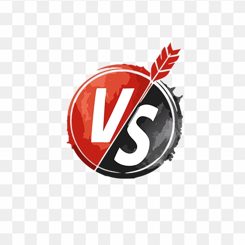 Versus text PNG transparent logo design