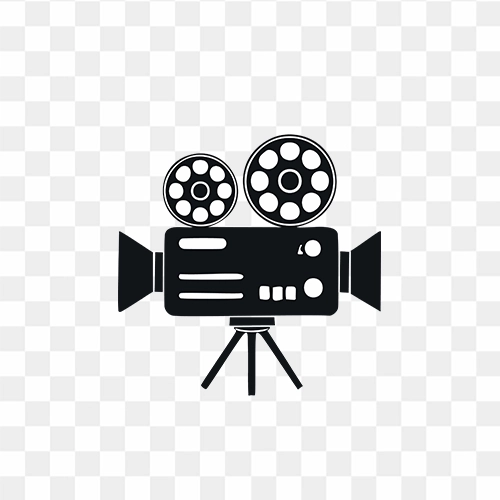 Flat video streaming play icon PNG with transparent background